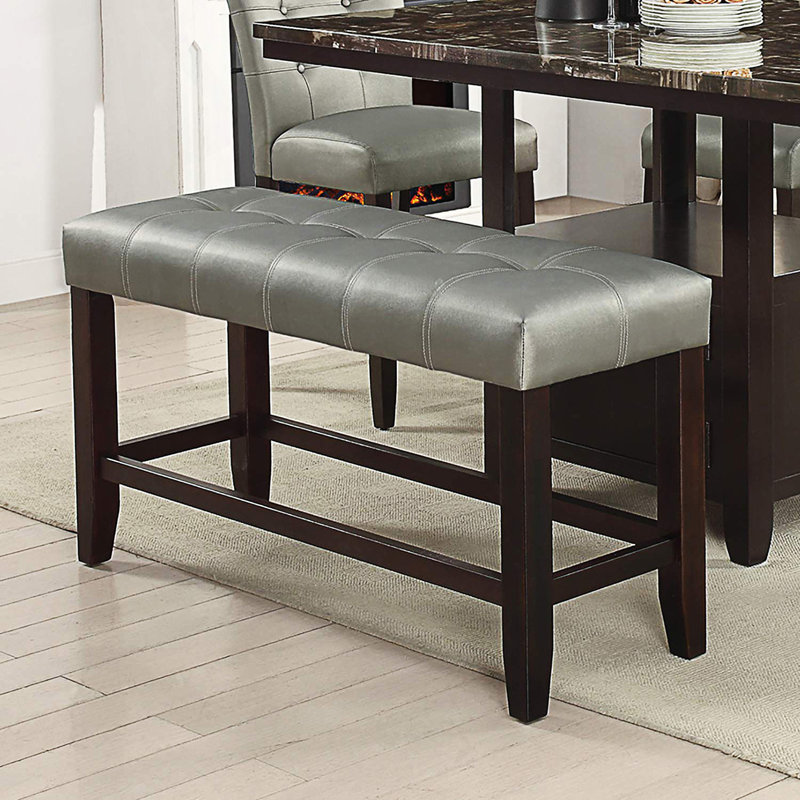 Banc de salle à manger à hauteur de comptoir, banc rembourré