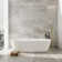Circular Double Handle Floor Mounted Clawfoot Tub Faucet