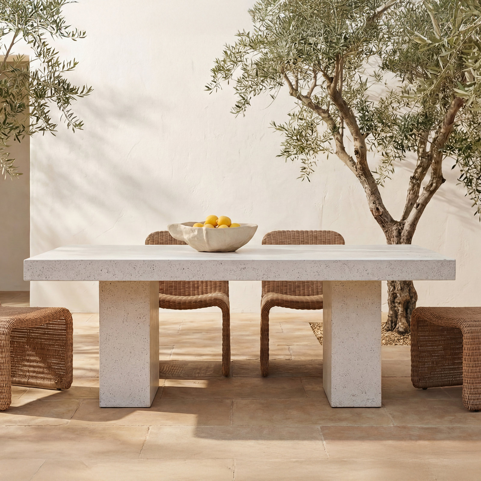 78.75'' Concrete Outdoor Dining Table