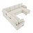 Convertible Sectional Sofa with Reversible Chaise and Integrated Power-1380101724