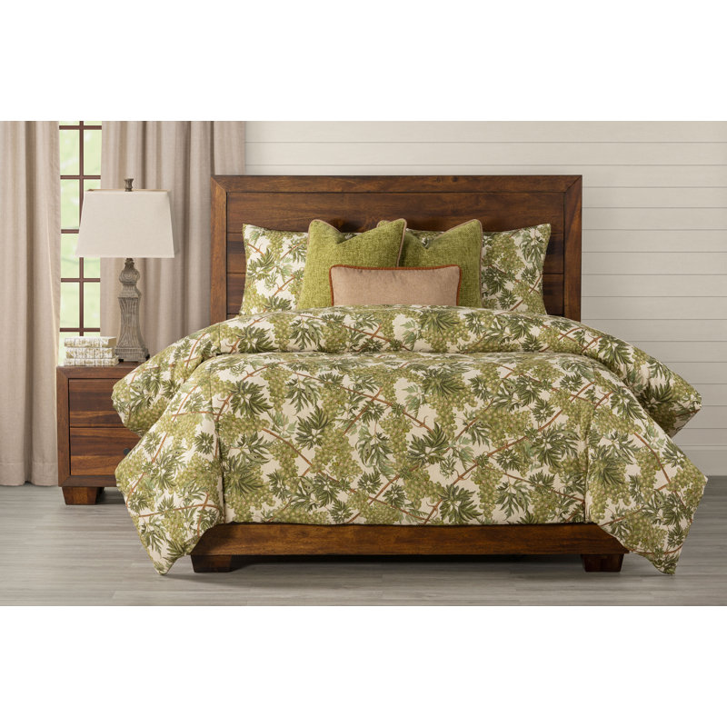 Grapevine Print Duvet Cover and Insert Set, Full Duvet Cover + 2 Shams + 3 Pillows