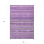 Tapis intérieur lavable rayé mauve 3 pi x 5 pi aubergine et lilas