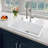 30" x 18" Dualmount Fireclay Kitchen Sink-134155807