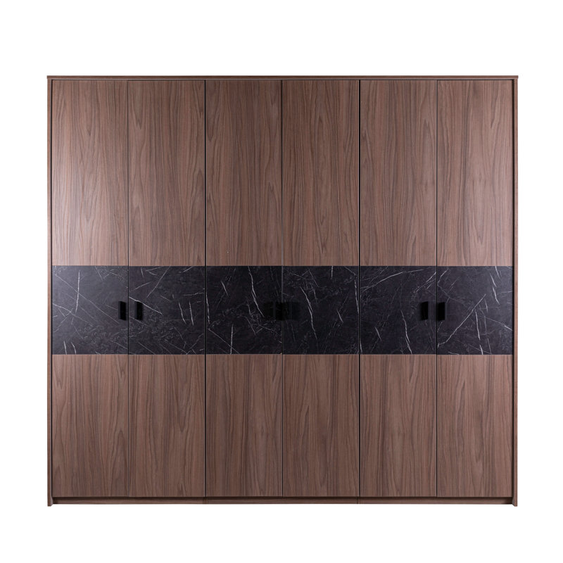 Ilwell 6 Door Manufactured Wood Wardrobe