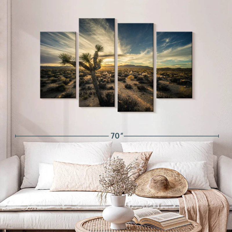 Clouds Over Desert Cactus, 32" H x 52" W