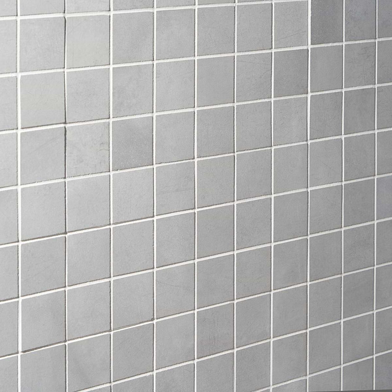 Bond 2x2 Matte Porcelain Mosaic Tile, Nimbus Silver