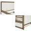 Lit de jour double avec lit gigogne simple - capacité de 600 lb, structure en bois - revêtement en lin blanc