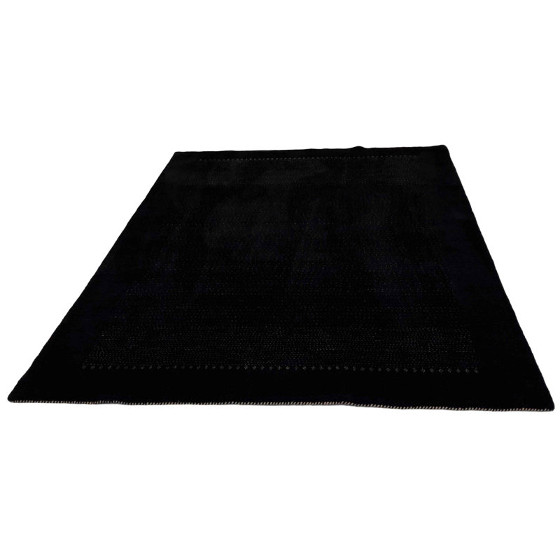 Luro Geometric Area Rug in Black