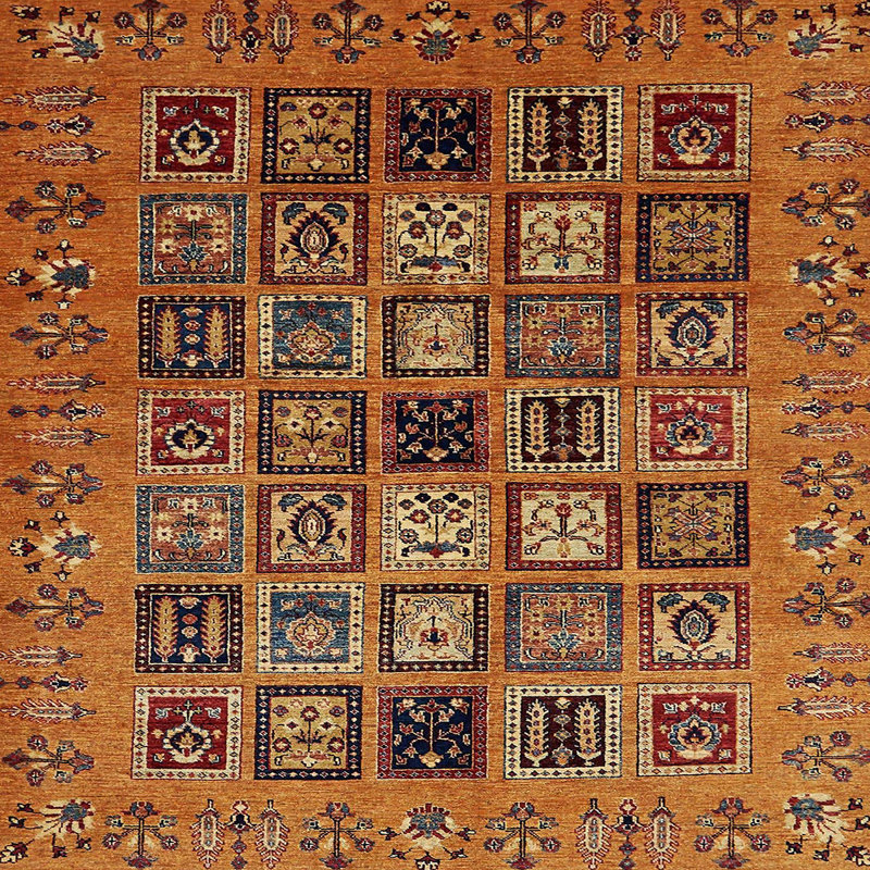 Tapis abstrait moderne 621, Carré 5 pi