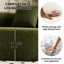 Chenille 4 places, avec une fermeté mi-ferme, pour la maison, salon, texture lisse