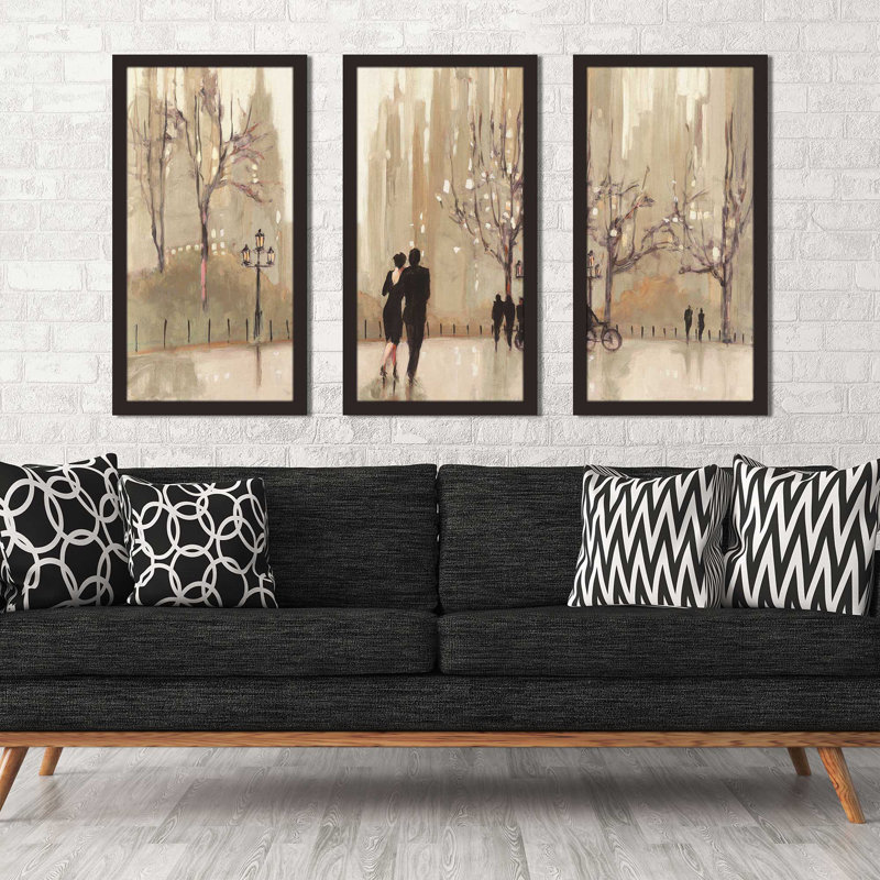 « a evening out neutral », reproduction de peinture à l’acrylique à multiples acryliques, L 40,5 po x H 25,5 po x P 1 po