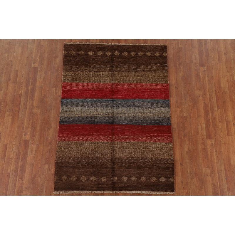 Gabbeh  Striped Area Rug 5x6