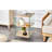  Modern Bedside Table Transparent Tempered Glass Side Table Accent Table Corner Table