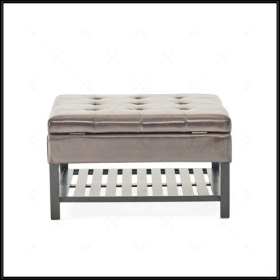 Table basse avec rangement et repose-pieds