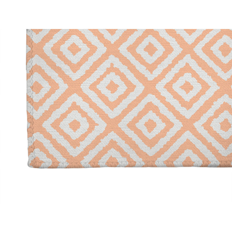 Ikat Grunge Non-Slip Outdoor Rug, Runner 2'6" x 8'