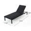  Chaise longue réglable pour l'extérieur avec coussin et appui-tête, gris