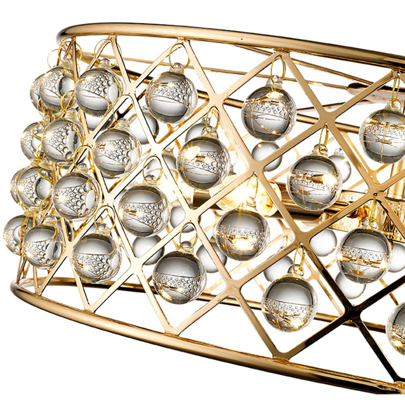 Katharine 6 - Light Drum Chandelier, Gold