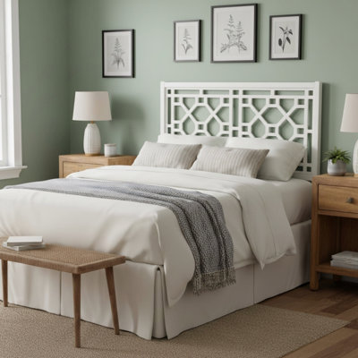 Tabor Chippendale White Headboard - Queen/Full