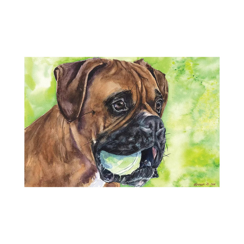 Pugalicious by George Dyachenko - Wrapped Canvas Painting, 20.32 cm H x 30.48 cm W