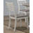 Herberth Solid Wood Ladder Back Dining Chair In White and Grey