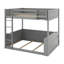 Grand lit superposé en bois avec tablettes et station de recharge USB-247671720