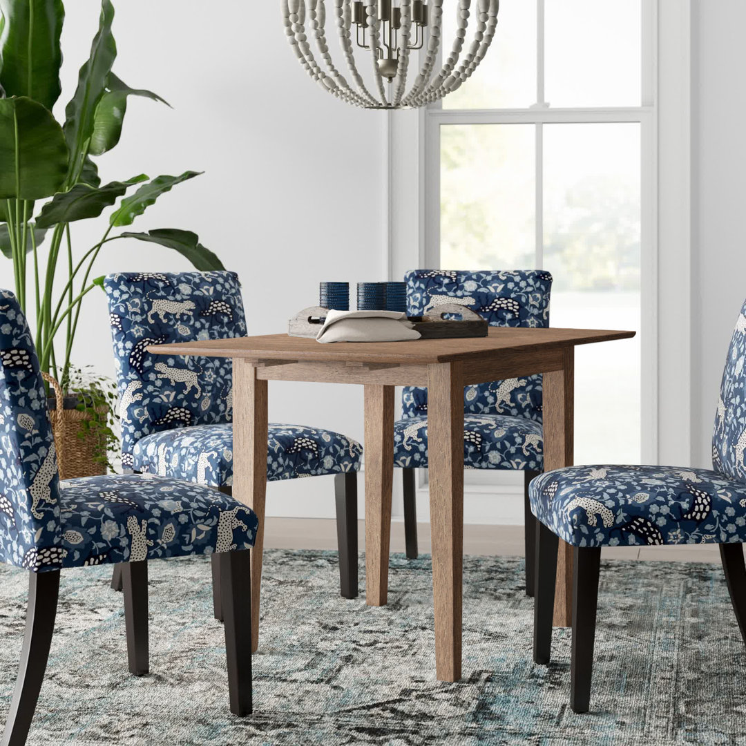 Fergerson Drop Leaf Solid Wood and Acacia Dining Table Mistana™ 