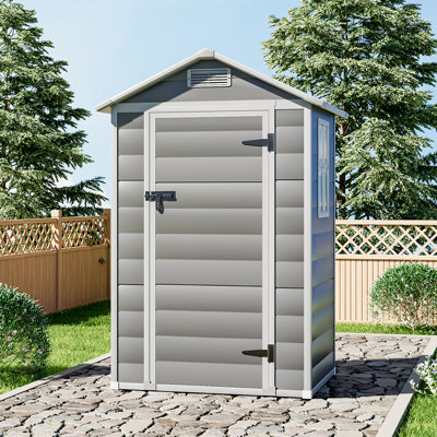 Breella 4 ft. W x 3 ft. D Plastic Pent Storage Shed