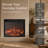 18" Electric Fireplace Heater with Remote Control, Black