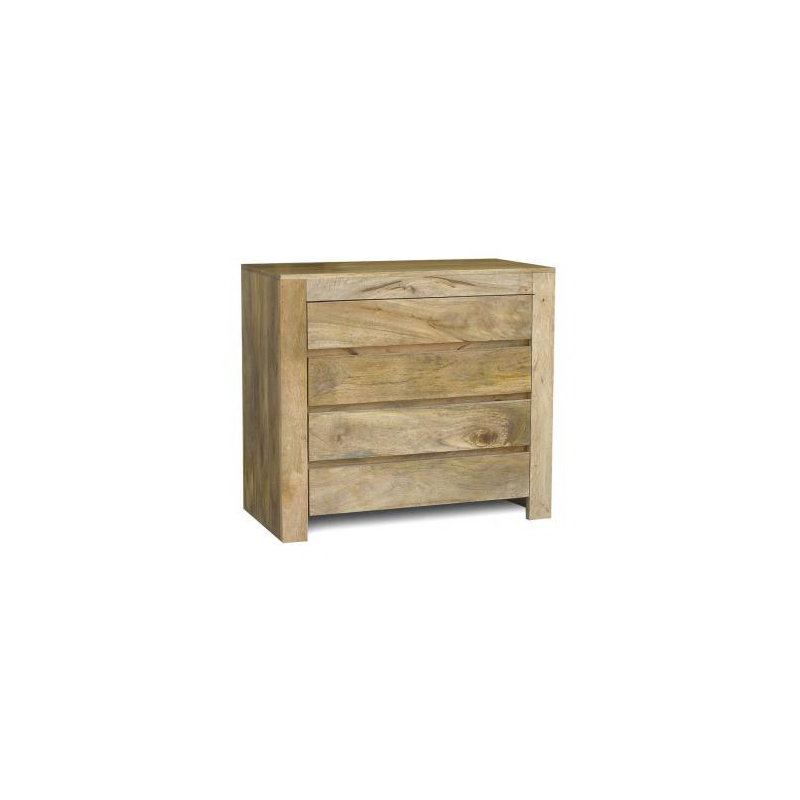 Donoghue Solid Wood 100cm W 4 - Drawer Chest of Drawers