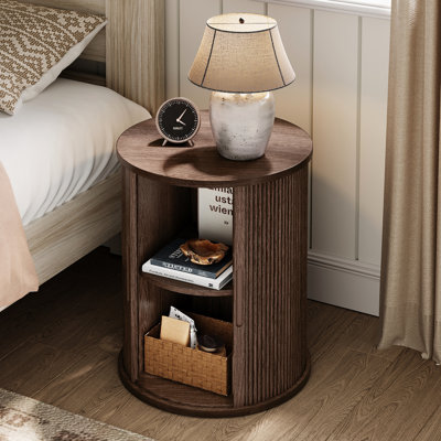 Leathia Fluted Round End Tables