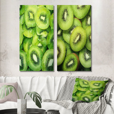 Kiwi Kaleidoscope - Fruits Wall Art Prints Set Of 2
