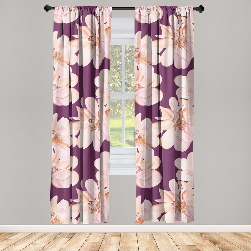 Bruyelle Semi Sheer Curtain Pair, 56" W x 63" H