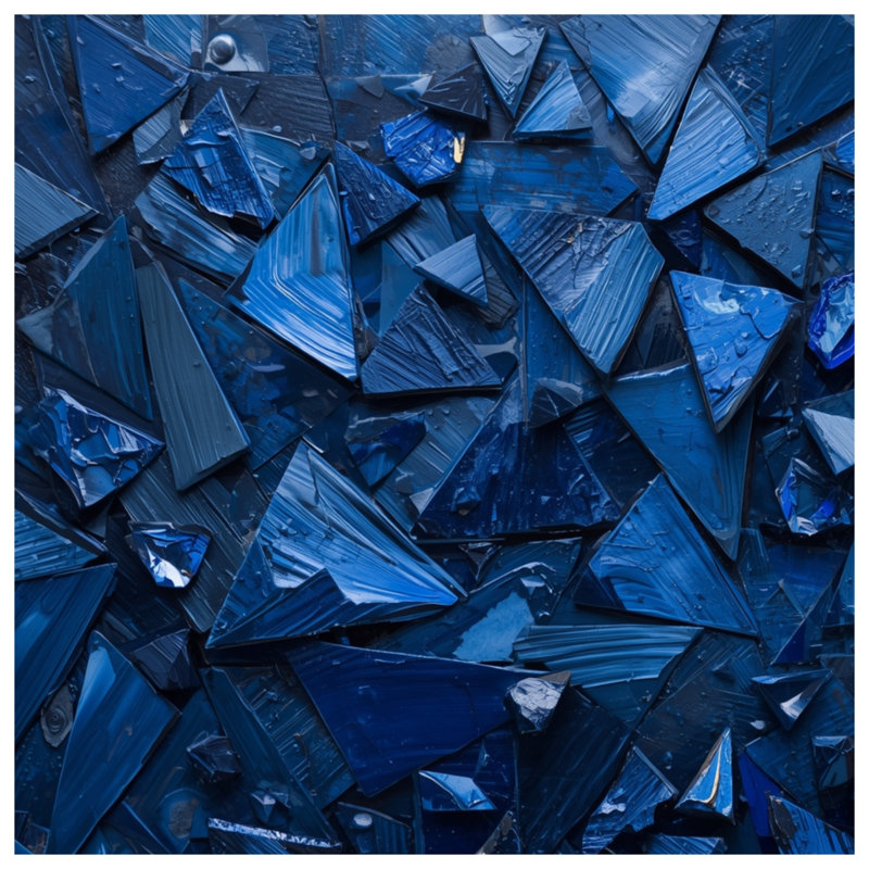 Couvertures bleues à formes triangulaires, L 50 po x H 60 po