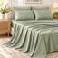 Ensemble de draps 6 pièces en microfibre brossée avec poche profonde de 14 po, vert sauge