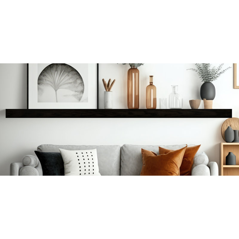 Tablette flottante Baxlee, Noir, H 3 po x l 66 po x P 7 po