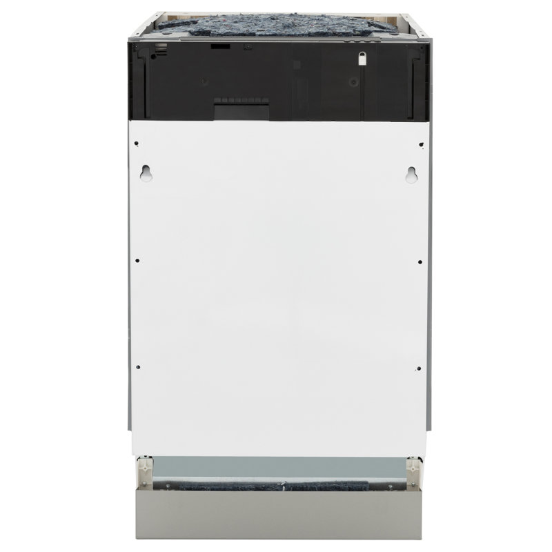 ZLINE 18 in. Tallac Series 3rd Rack Top Control Built-In Dishwasher in Custom Panel Ready with Stainless Steel Tub, 51dBa (DWV-18)