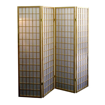 Paravent japonais 4 pièces de 178 cm (70 po) en bois naturel. Créez un espace d'intimité. 4 panneaux de papier. Se plie facilement pour le rangement. Multicolore. Hauteur : 178 cm (70 po). Largeur : 25 cm (10 po). Profondeur : 152 cm (60 po). Poids : 7,7 kg (17 lb). Hauteur pliée : 17,7 cm (17 lb). Largeur : 17,7 cm (10 po).