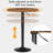 Bar Table, Height-Adjustable Round Pub Table 27-35.4 Inches With Sturdy Base, Modern Style, Easy To Assemble, Suitable For Small Space, Rustic Brown-1575667572