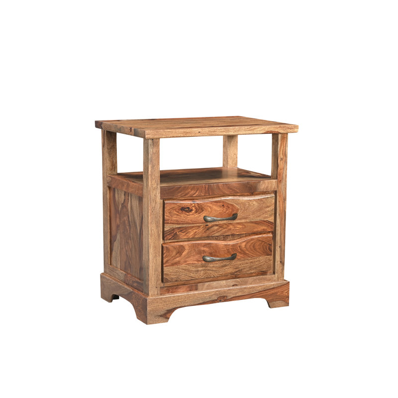 Table de chevet en bois massif Chaliyah