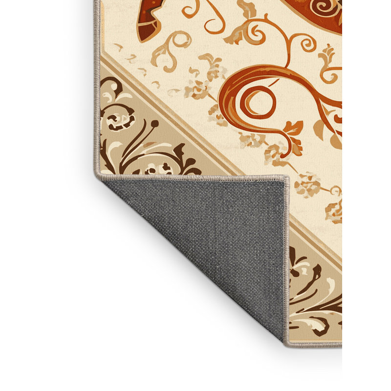 Tapis oriental doux et moelleux en cèdre Pegasus - beige, 4 x 6