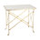 Rectangular Directoire Table-Brass/White Marble