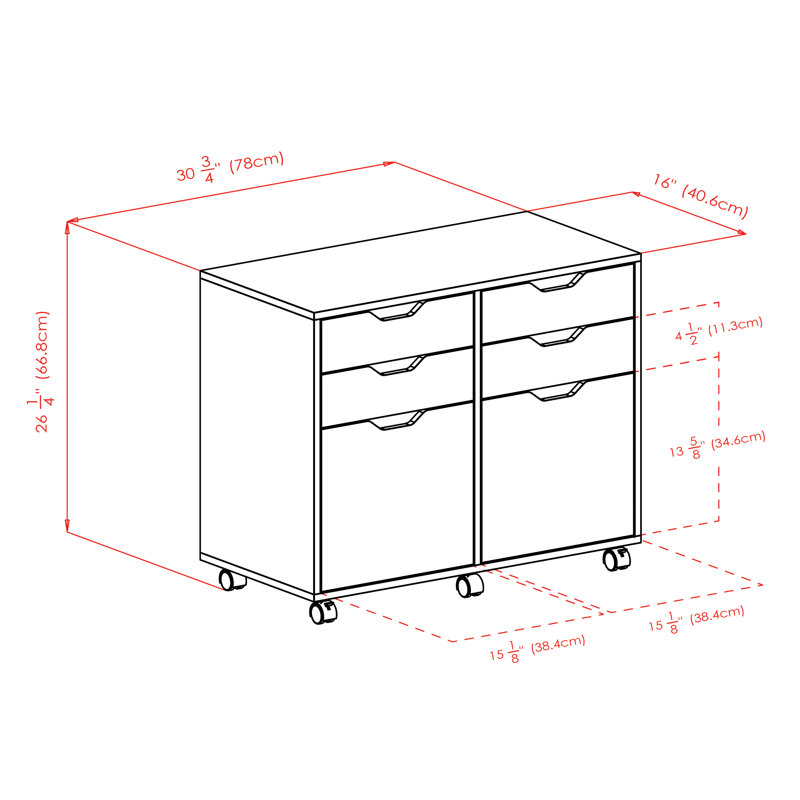 Crandon 32.13'' Wide 4 - Drawer Storage Cabinet, White