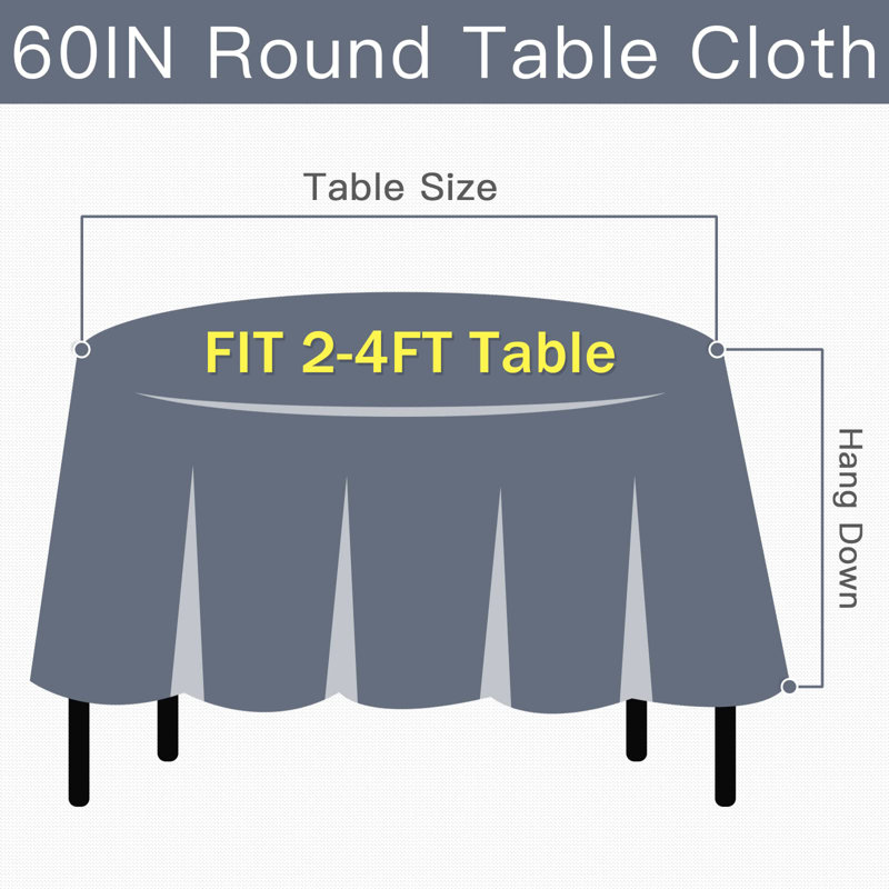 Beige and Off-White Round Cotton Linen Tablecloth with Tassels