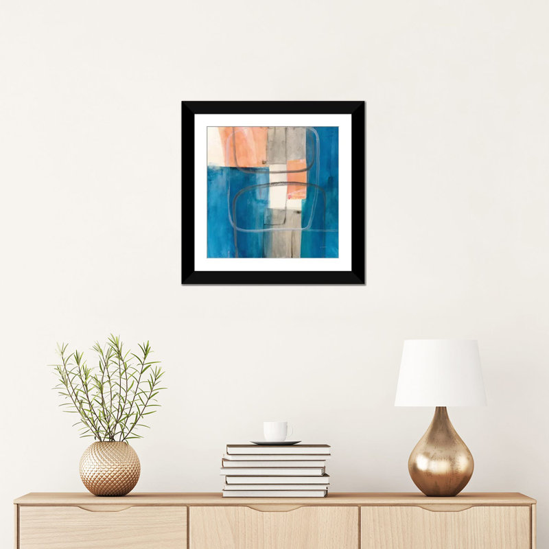 « passage ii », impression sur toile, H 16 po x l 16 po x P 1 po, Papier avec cadre noir, Blanc
