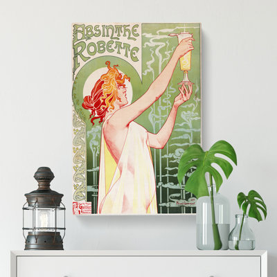 Absinthe by Henri Privat-Livemont - Wrapped Canvas