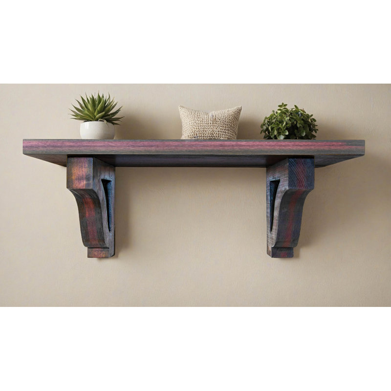 1" Shelves/W Corbels, 8" H x 38" W x 6" D
