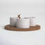 Round Wood Condiment Server