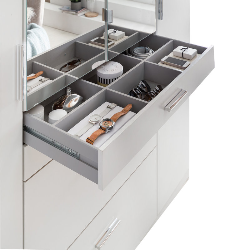 Gyanni 4 Door Manufactured Wood Wardrobe, White