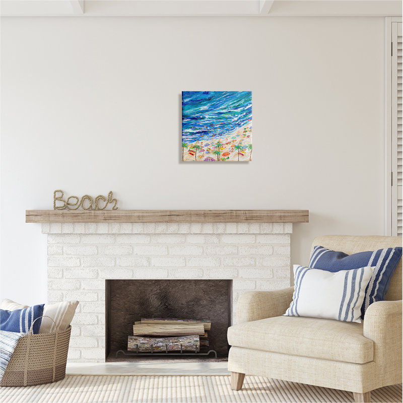 «Highland Dunes Summer Beach On Canvas» par Estelle Grengs, reproduction, H 17 po x l 17 po x P 1,5 po