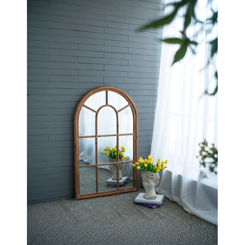 Miroir arqué en métal / couronne